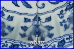 RARE Chinese Antique Ming Dynasty Yongle Blue and White Porcelain Plate Bowl