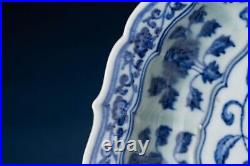 RARE Chinese Antique Ming Dynasty Yongle Blue and White Porcelain Plate Bowl