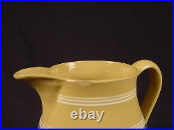 RARE EARLY 1800s BLUE & WHITE BAND PITCHER YELLOW WARE