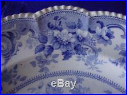 RARE Goodwin Bridgewood & Orton Blue & White Oriental Flower Garden Plate c1827