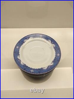 ROYAL NORFOLK PLATES/CUPS BLUE & WHITE Crockery Set