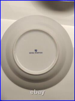 ROYAL NORFOLK PLATES/CUPS BLUE & WHITE Crockery Set