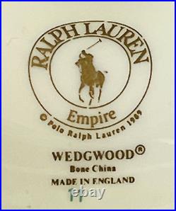 Ralph Lauren Pedestal Cake Dessert Plate Empire Pattern Blue White England 9
