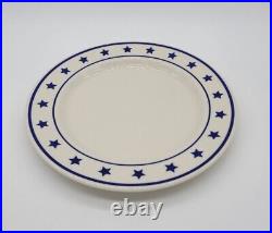 Rare 8pc Set Homer Laughlin China Blue Star Dinner Plates Restaurant Ware