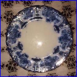 Rare Antique Flo Flow Blue Transferware, Regents, Pattern Engreg, Plate Dish