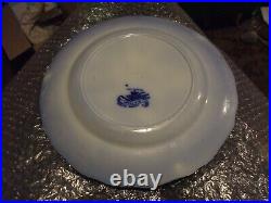 Rare Antique Flow Blue And White' Doulton'' Willow' Plate