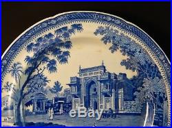 Rare Antique John Rogers Blue White Transfer Camel Pattern Plate Circa 1820