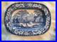 Rare Antique Small Blue & White Platter Plate Unmarked mid 1800's VGC