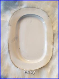 Rare Antique Small Blue & White Platter Plate Unmarked mid 1800's VGC