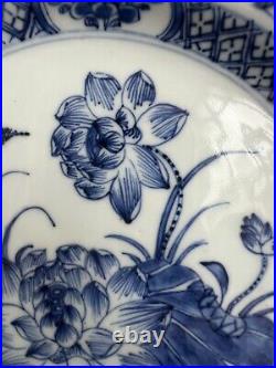 Rare Chinese Blue White Porcelain Kangxi period (1662-1722) Shallow Plate 23cm
