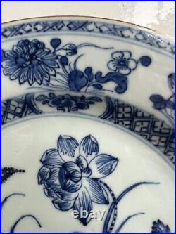 Rare Chinese Blue White Porcelain Kangxi period (1662-1722) Shallow Plate 23cm
