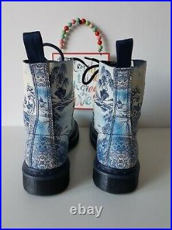 Rare Dr martens 1460 Willow China Plate Pascal boots blue white UK 5 EU 38 US 7