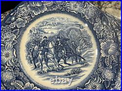 Rare FIND Blue & white Liberty Blue Washington at valley forge set of 7