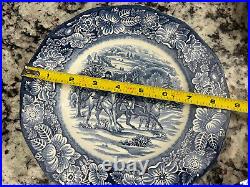 Rare FIND Blue & white Liberty Blue Washington at valley forge set of 7