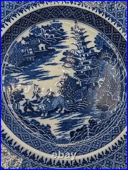 Rare Flight Worcester Blue & White Porcelain'Sucatorio' Pattern Plate c. 1790