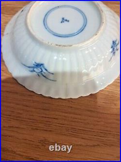 Rare Fluted Blue White Porcelain Kangxi period (1662-1722) Shallow Bowl / Plate
