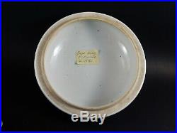 Rare Form Antique Chinese Export Blue White Ecuelle Porringer Bowl Circa 1730-40