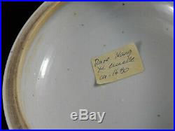 Rare Form Antique Chinese Export Blue White Ecuelle Porringer Bowl Circa 1730-40