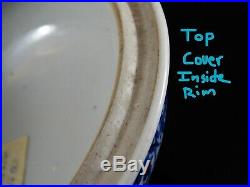 Rare Form Antique Chinese Export Blue White Ecuelle Porringer Bowl Circa 1730-40