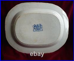 Rare G Weston Willow Pattern Meat Platter Serving Plate Ironstone China c. 1820