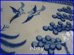 Rare G Weston Willow Pattern Meat Platter Serving Plate Ironstone China c. 1820