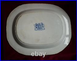Rare G Weston Willow Pattern Meat Platter Serving Plate Ironstone China c. 1820