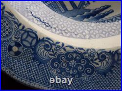 Rare G Weston Willow Pattern Meat Platter Serving Plate Ironstone China c. 1820
