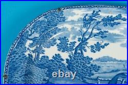 Rare Large Toft & May Transfer Printed Pearlware Plate c1825 55cm Hare Coursing