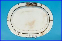 Rare Large Toft & May Transfer Printed Pearlware Plate c1825 55cm Hare Coursing