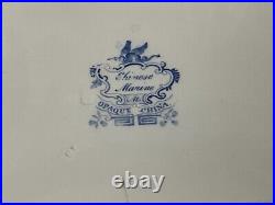 Rare Large Victorian Chinese Marine Blue & White Meat Plate /Platter