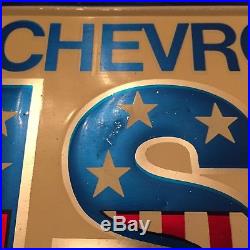 Rare U-S-A-1 CHEVROLET Red White Blue Taking Charge LICENSE PLATE Alum usa chevy