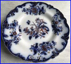 Rare plate from China beautiful design in laid with gold colour and dark blue