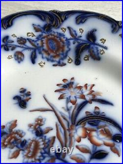 Rare plate from China beautiful design in laid with gold colour and dark blue