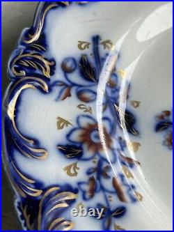 Rare plate from China beautiful design in laid with gold colour and dark blue