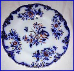 Rare plate from China beautiful design in laid with gold colour and dark blue
