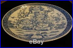 Real Japanese OLD IMARI high-class blue-and-white porcelain plate in 19c 22 BIG