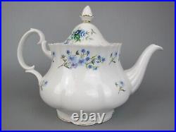 Richmond Blue Rock Dinner Service Set. 6 place setting. Plates cups. Blue VTG