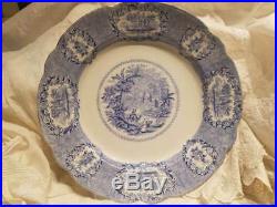 Ridgways c. 1830-34 England Oriental 12.75 Chop Plate Blue White Transferware NR