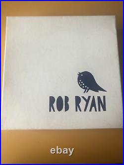 Rob Ryan White & Blue 4 Plate Set 23cm Four Trees Four Seasons Wild&wolf 2010