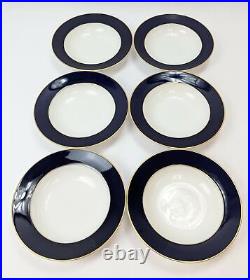 Rosenthal Claudine Cobalt White/ Blue Deep Plate 8.5 inch Lot of 6