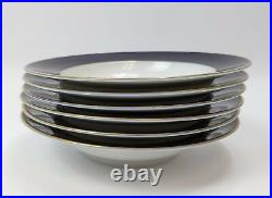 Rosenthal Claudine Cobalt White/ Blue Deep Plate 8.5 inch Lot of 6