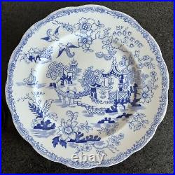 Royal Albert Bone China England MIKADO BLUE WILLOW 2 Dinner 4 Salad Plates