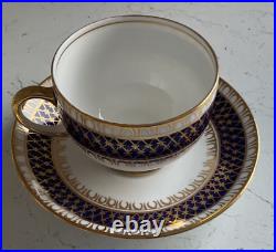 Royal Albert Crown China. Tea Service, 1925/27 35 Pieces. Blue and Gold on White