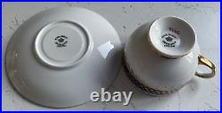Royal Albert Crown China. Tea Service, 1925/27 35 Pieces. Blue and Gold on White