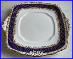 Royal Albert Crown China. Tea Service, 1925/27 35 Pieces. Blue and Gold on White