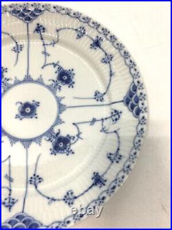 Royal Copenhagen #20 Blue Fluted white Large plate plain