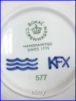 Royal Copenhagen #26 Plate Set of 6 white Blue Fluted