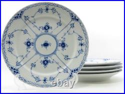 Royal Copenhagen #61 Plates Blue Fluted Half Lace Dinner Plates 27cm