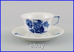 Royal Copenhagen Blue Flower Angular. Ten coffee cups with saucers and plates