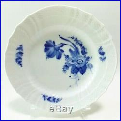 Royal Copenhagen Blue Flowers Braided Salad Plates Scalloped Rim Blue & White